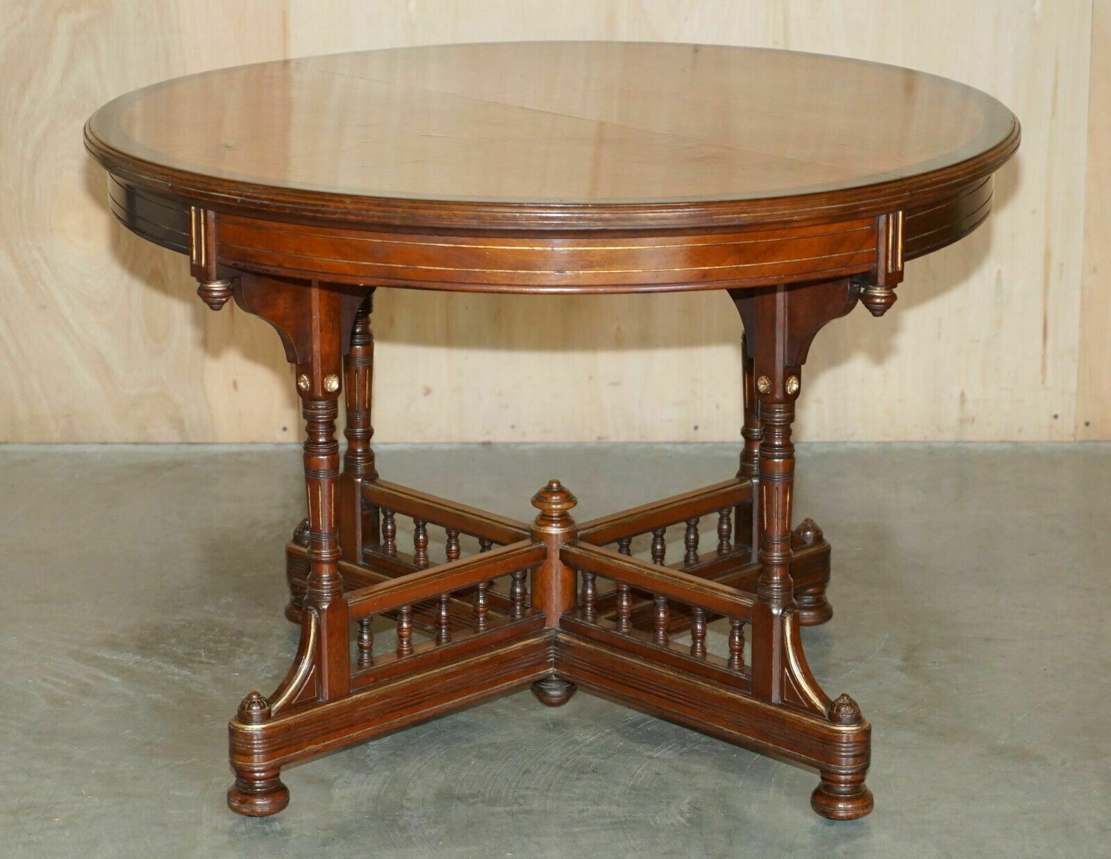Gillows Of Lancaster Aesthetic Movement Amboyna Burr Walnut Occasional Table photo vintage
