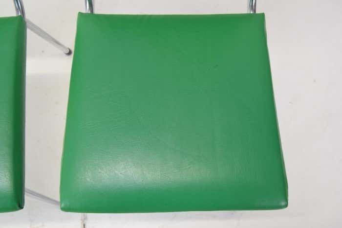 Pair Leatherette Dining Chairs Of Mid Century  Czechoslovakia 1980's photo vinterior