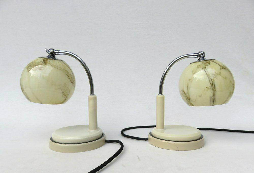 Bauhaus Table Lights By Marianne Brandt For Ruppel Works, 1920s, Set Of 2 photo furniture