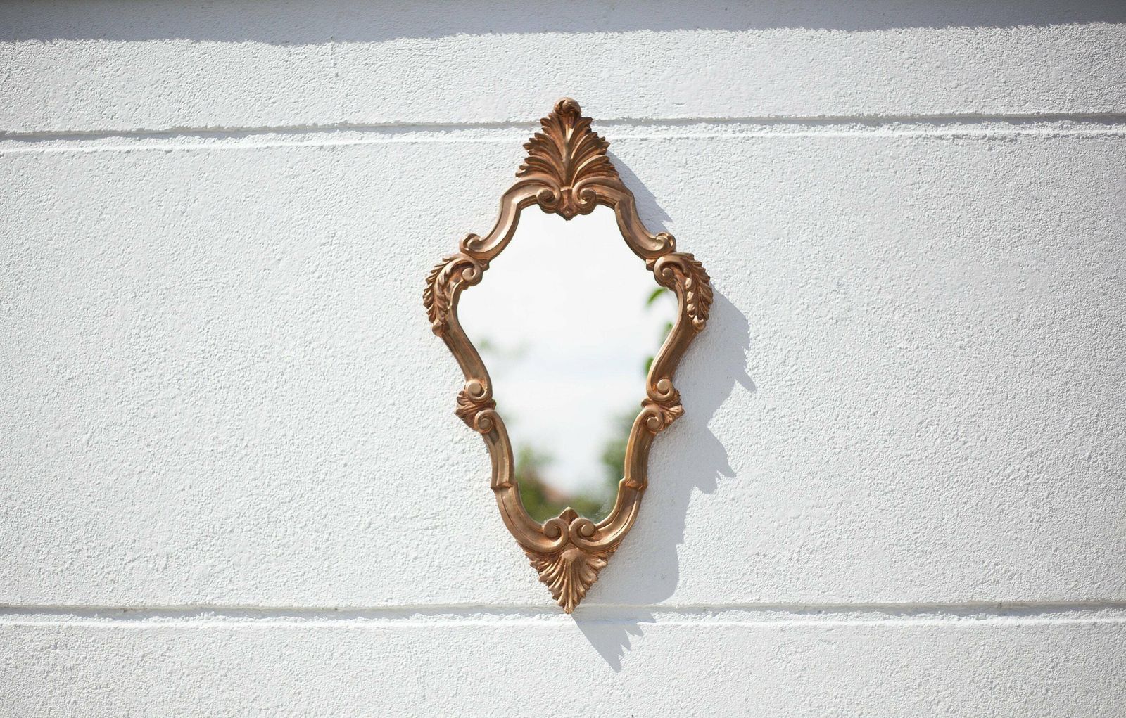 Rocaille Mirror, Wall Mirror, Vintage Mirror, Embossed Copper Mirror, Mirror photo furniture