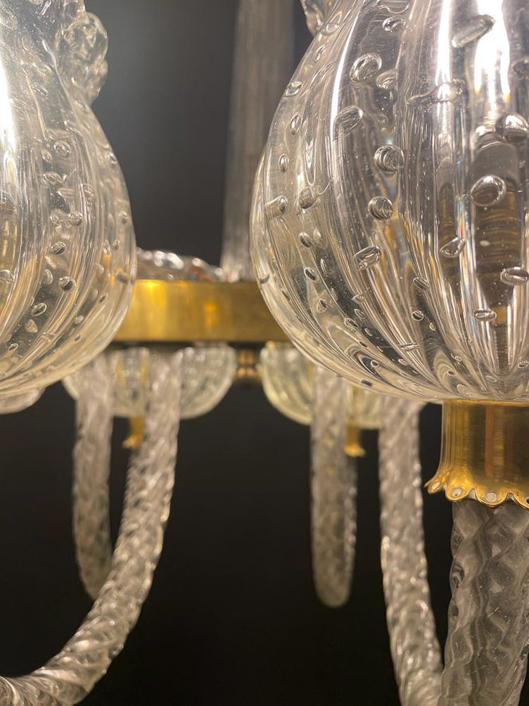Murano Glass Chandelier, Barovier Style, Italy, 1950s photo 6530.0
