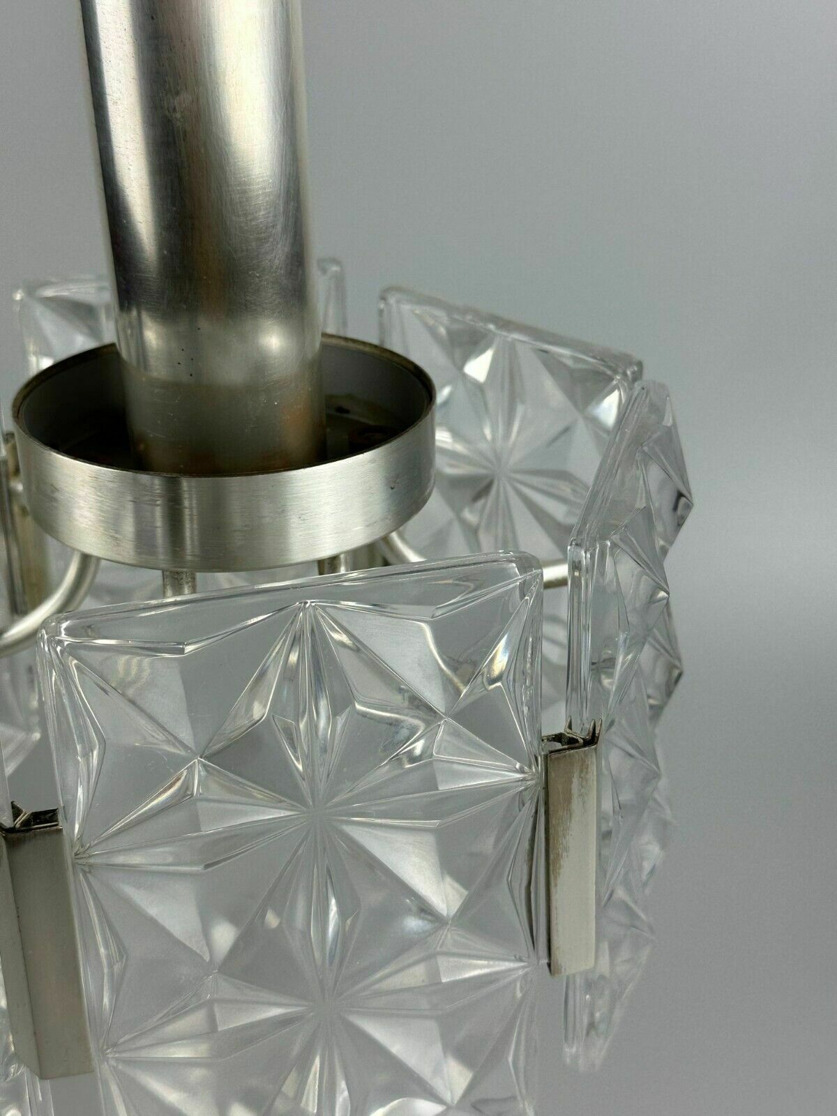 photo furniture 60s 70s Ceiling Lamp Chandelier Hillebrand Leuchten Germany Glass Metal