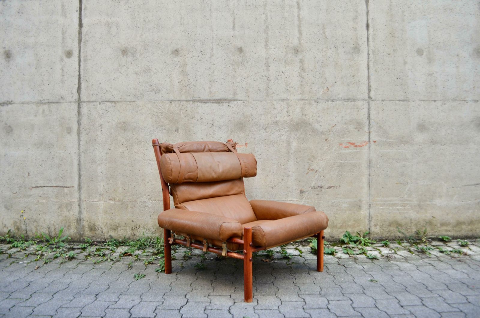 Arne Norell Model Inca Caramel Leather Lounge Chair photo for sale