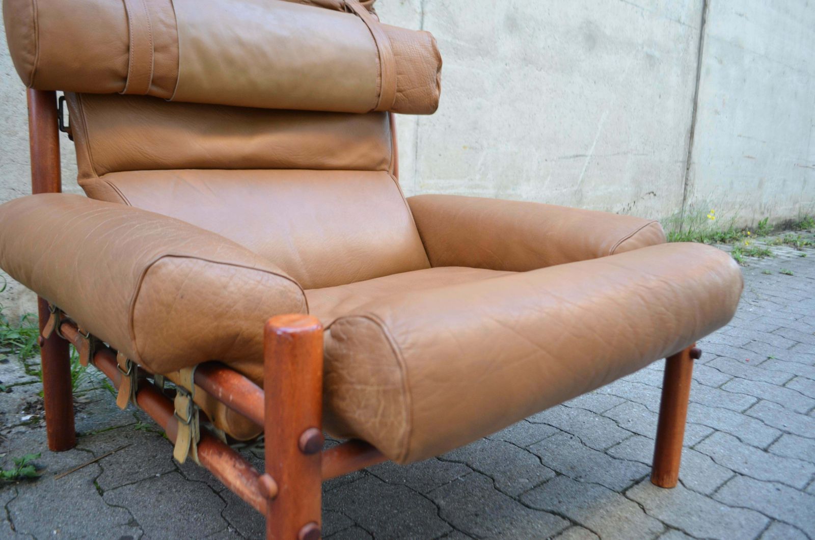 Furniture Arne Norell Model Inca Caramel Leather Lounge Chair photo