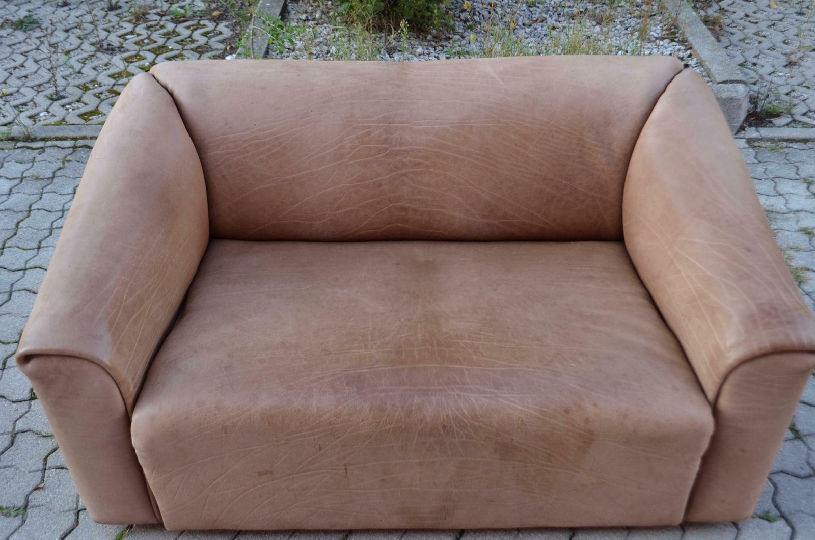 De Sede Ds 47 Loveseat Neck Leather Sofa Brown photo furniture