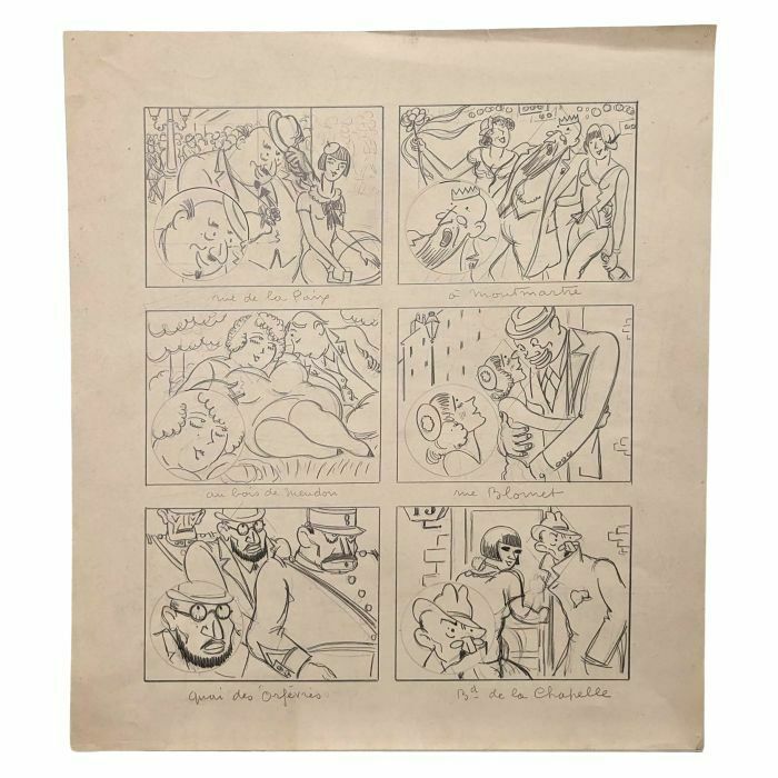 Lucien Roudier Eller Drawing On Paper 1930s