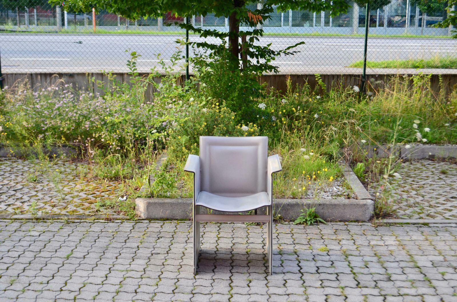 Arrben Italy Modern Grey Saddle Leather Dining Chair Model Solaria photo for sale