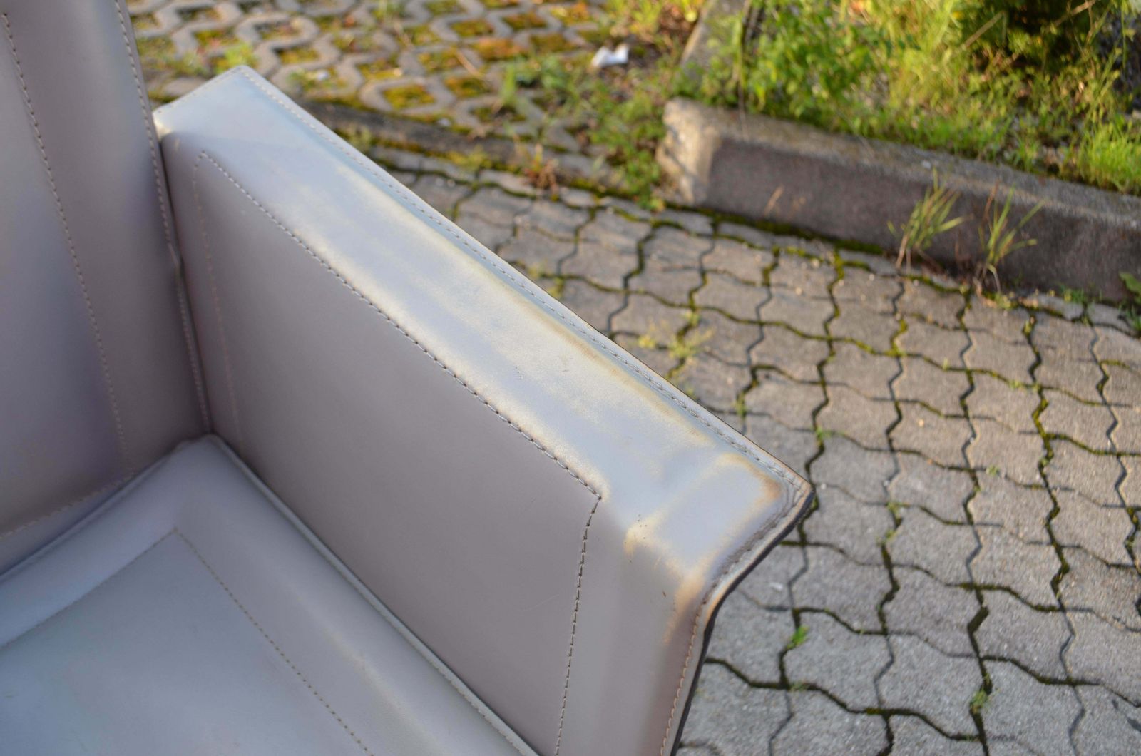 Arrben Italy Modern Grey Saddle Leather Dining Chair Model Solaria photo 742.0