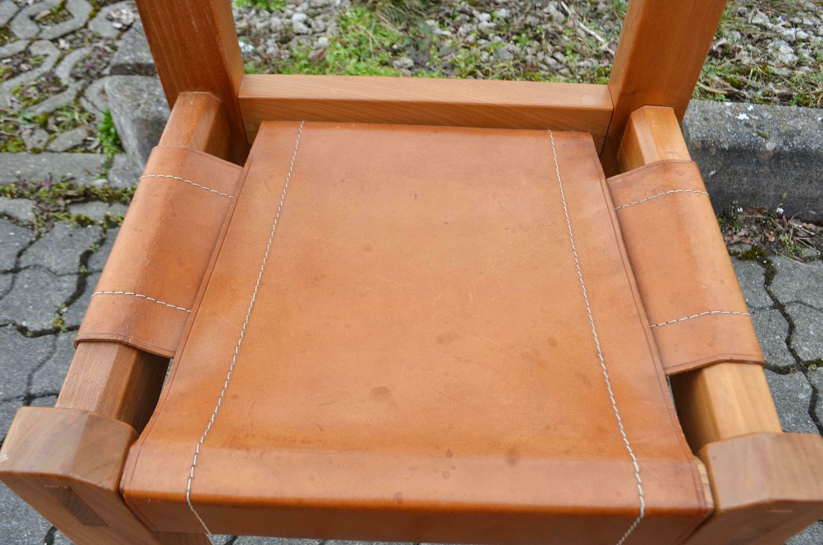 12706.0 Rare Pierre Chapo S11 Saddle Cognac Chair Set Of 2 photo