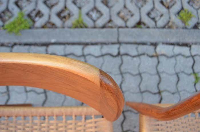 photo buy Arne Hovmand Olsen Teak Papercord Dining Chair For Mogens Kold Set Of 2