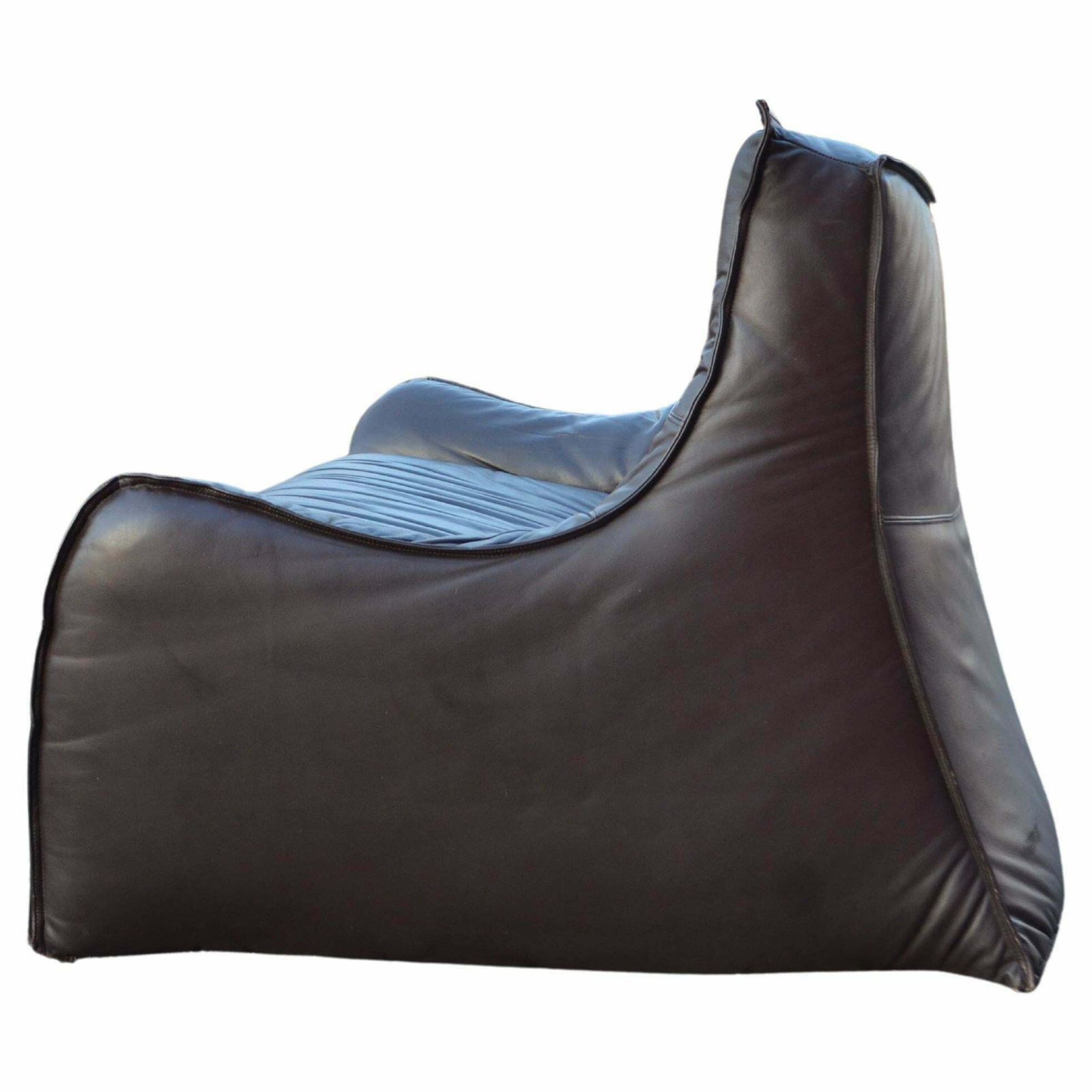 Rare Ligne Roset Model Satan By Bernard Govin Brown Leather Togo Sofa photo furniture