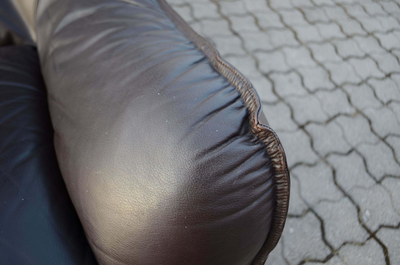 photo buy Rare Ligne Roset Model Satan By Bernard Govin Brown Leather Togo Sofa