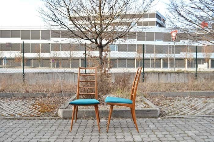 6353.0 Ernst Martin Dettinger Mid Century Dining Chair Ensemble Lucas Schnaidt Germany photo