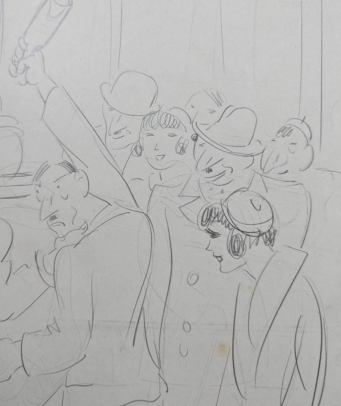 photo for sale Lucien Roudier Eller Drawing On Paper 1930s