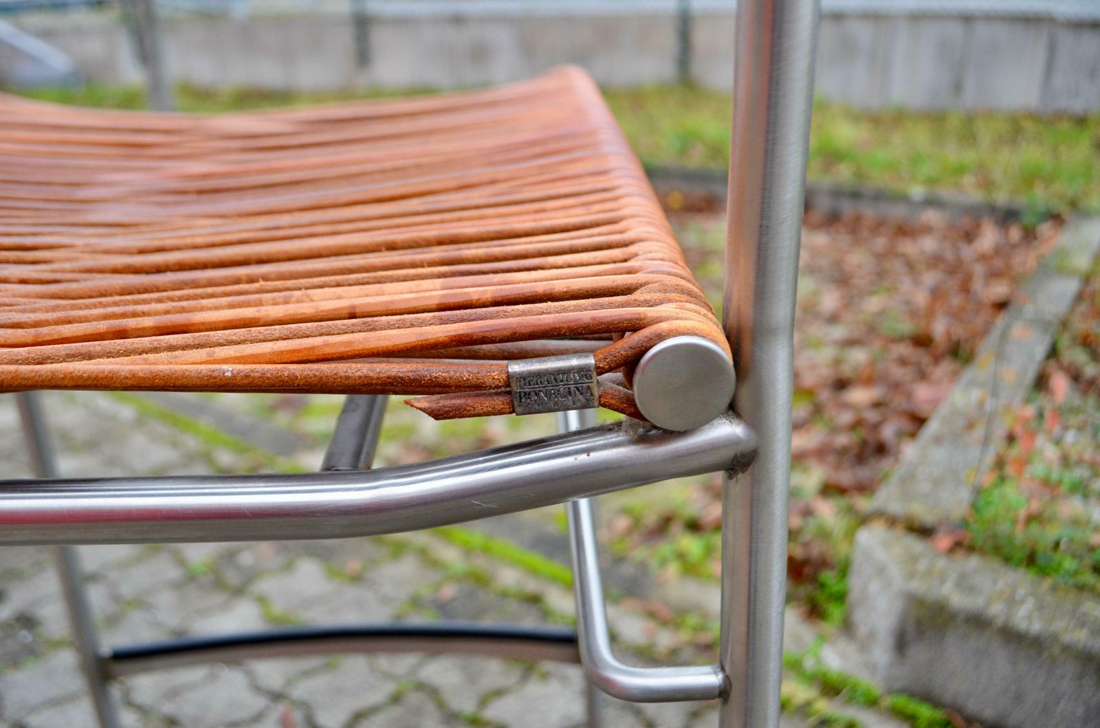 Vintage Bonacina Miss B Classic Cognac Bar Stool Chair By Tito Agnoli Set Of 4 photo vintage