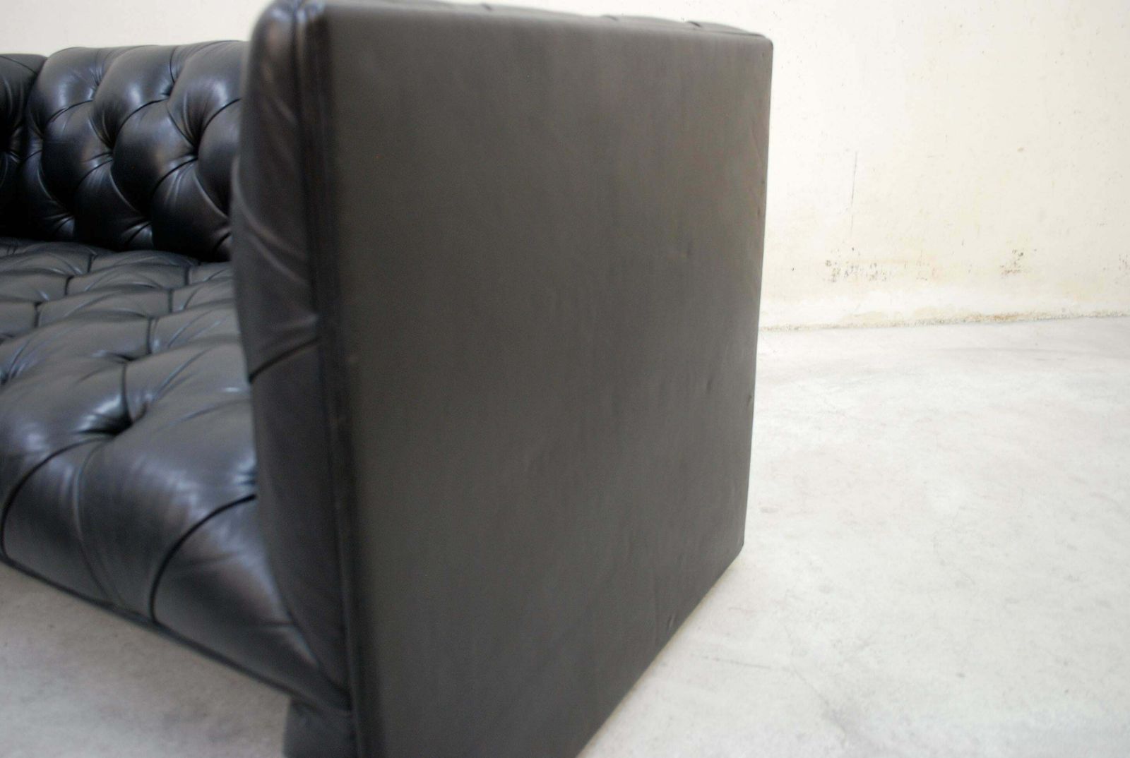 Furniture Wittmann Black Leather Sofa Model Edwards Design By Eward B. Tuttle photo