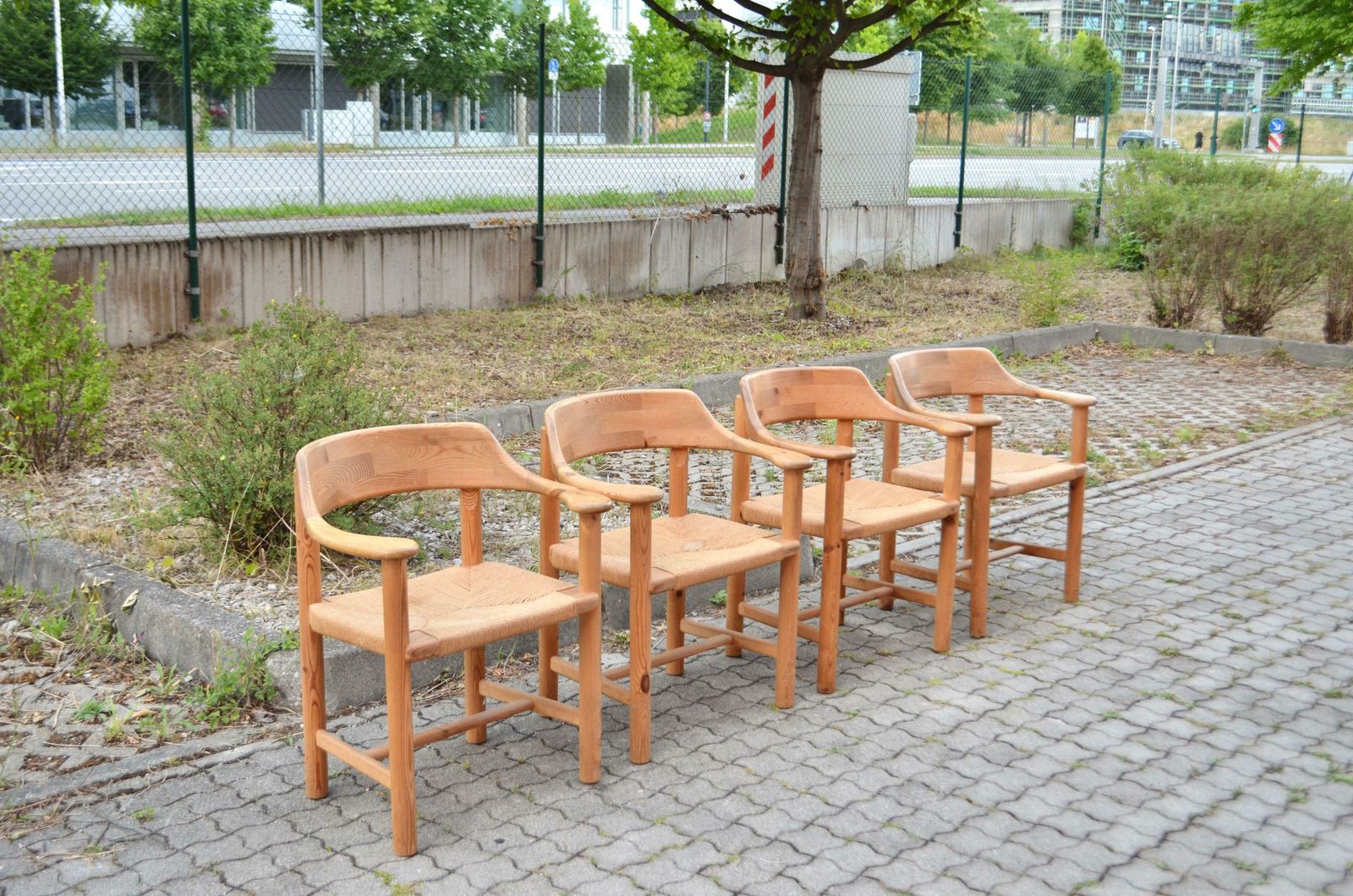 Rainer Daumiller Danish Papercord Dining Armchair Scandinavian Pine Set Of 4 photo for sale