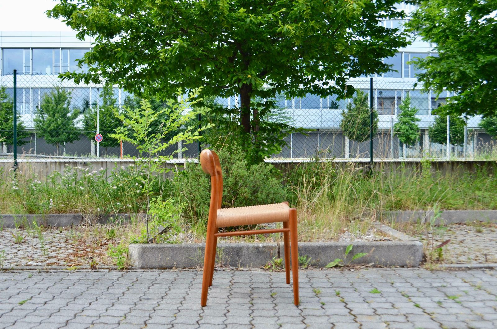 photo buy Niels Møller Modell 75 Danish Teak Dining Papercord Chair For J.L. Møllers