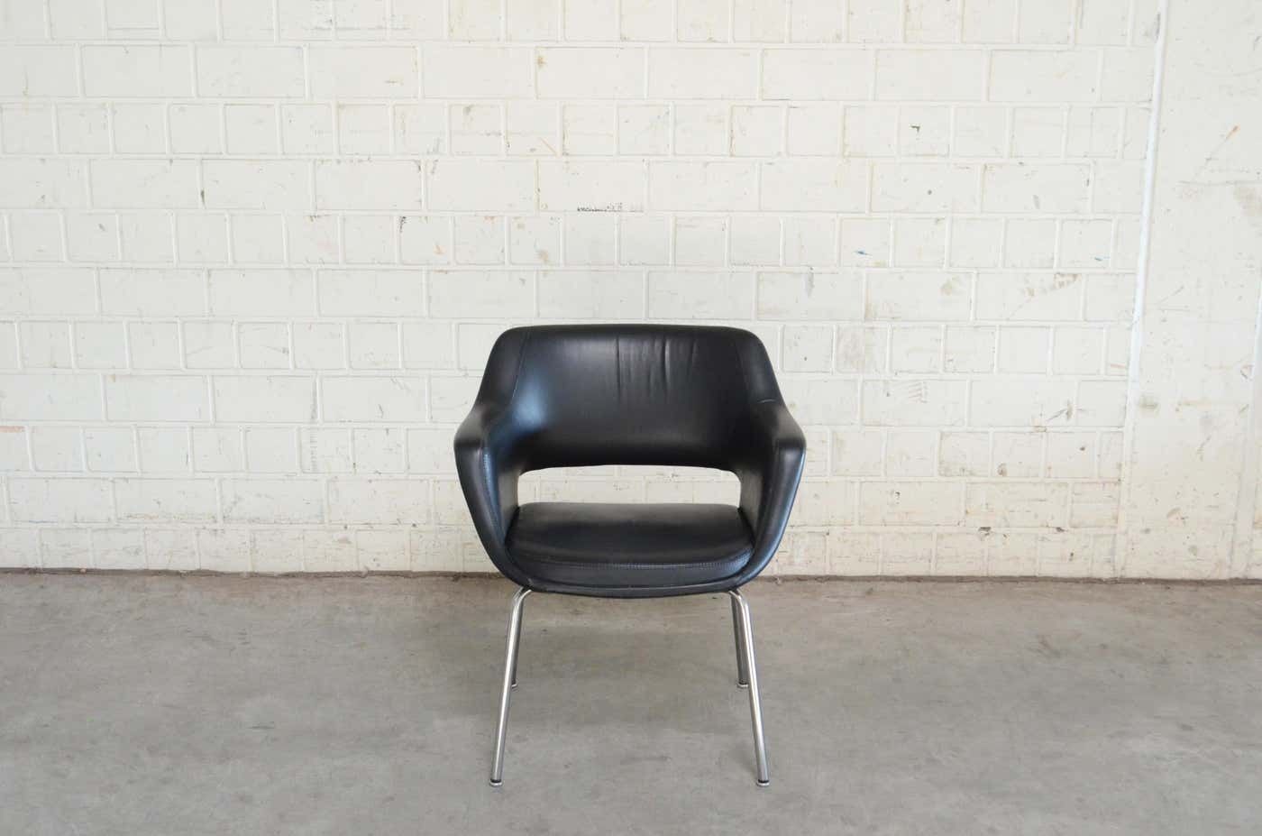 Olli Mannermaa Set Of 4 Leather Kilta Chair By Eugen Schmidt & Cassina Martela photo vinterior