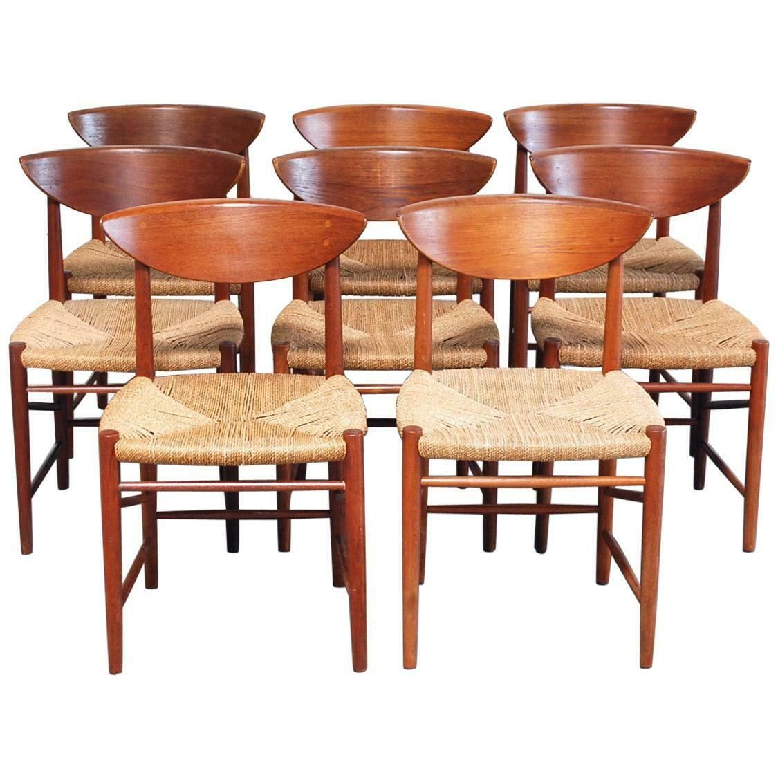 Peter Hvidt And Orla Mølgaard Nielsen 8 Teak Dining Chairs Model 316 For Soborg