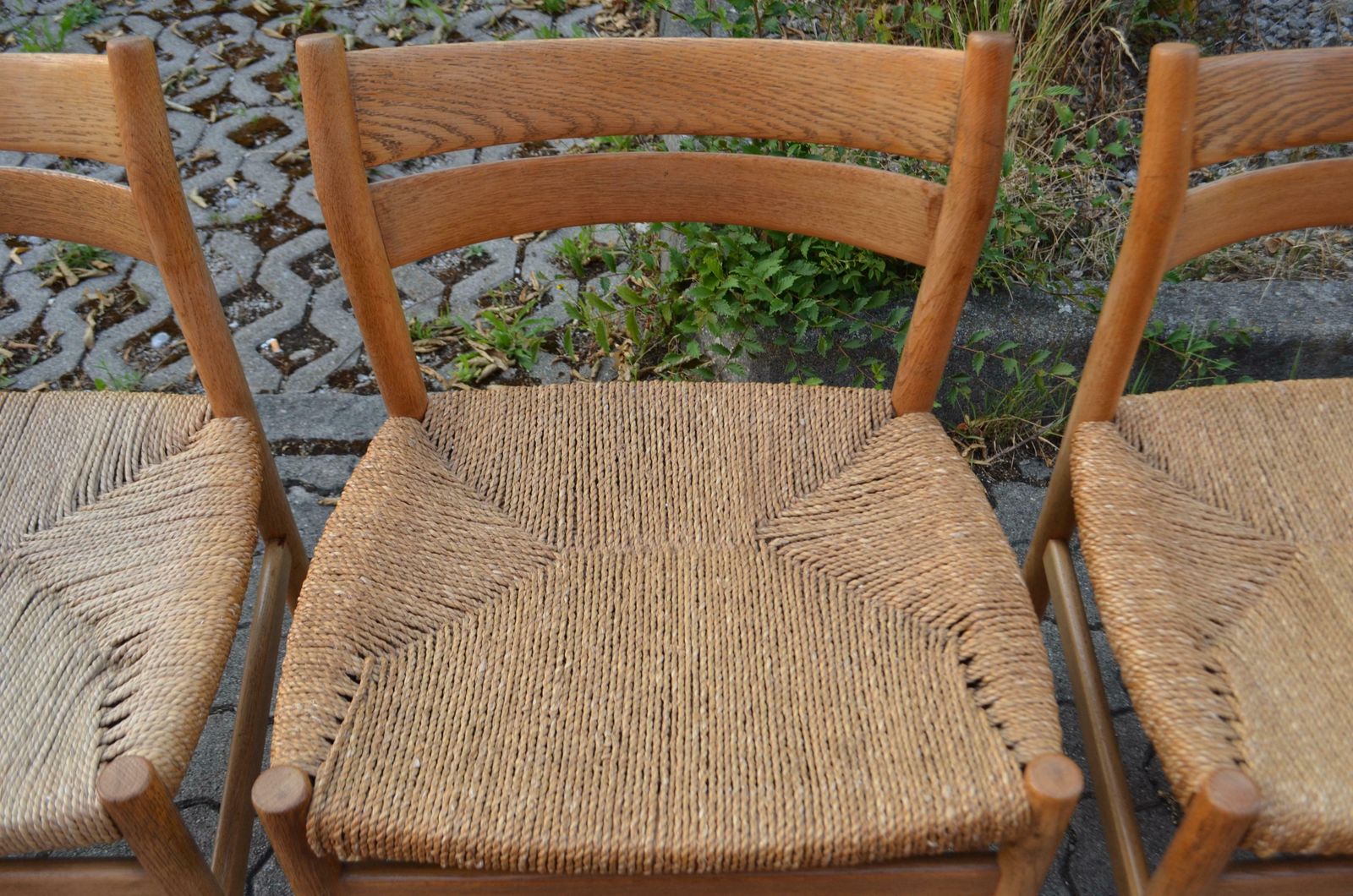 photo vinterior Børge Mogensen Model Bm1 Dining Oak Chairs For C.M. Madsens Set Of 6