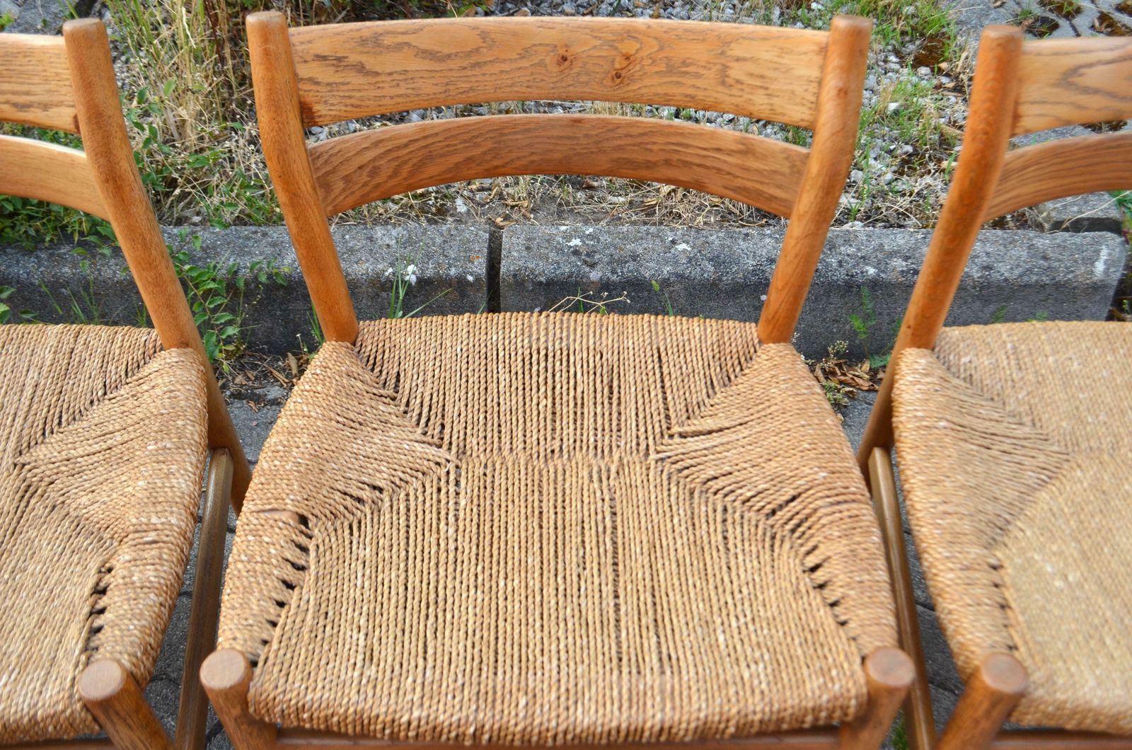 photo vintage Børge Mogensen Model Bm1 Dining Oak Chairs For C.M. Madsens Set Of 6