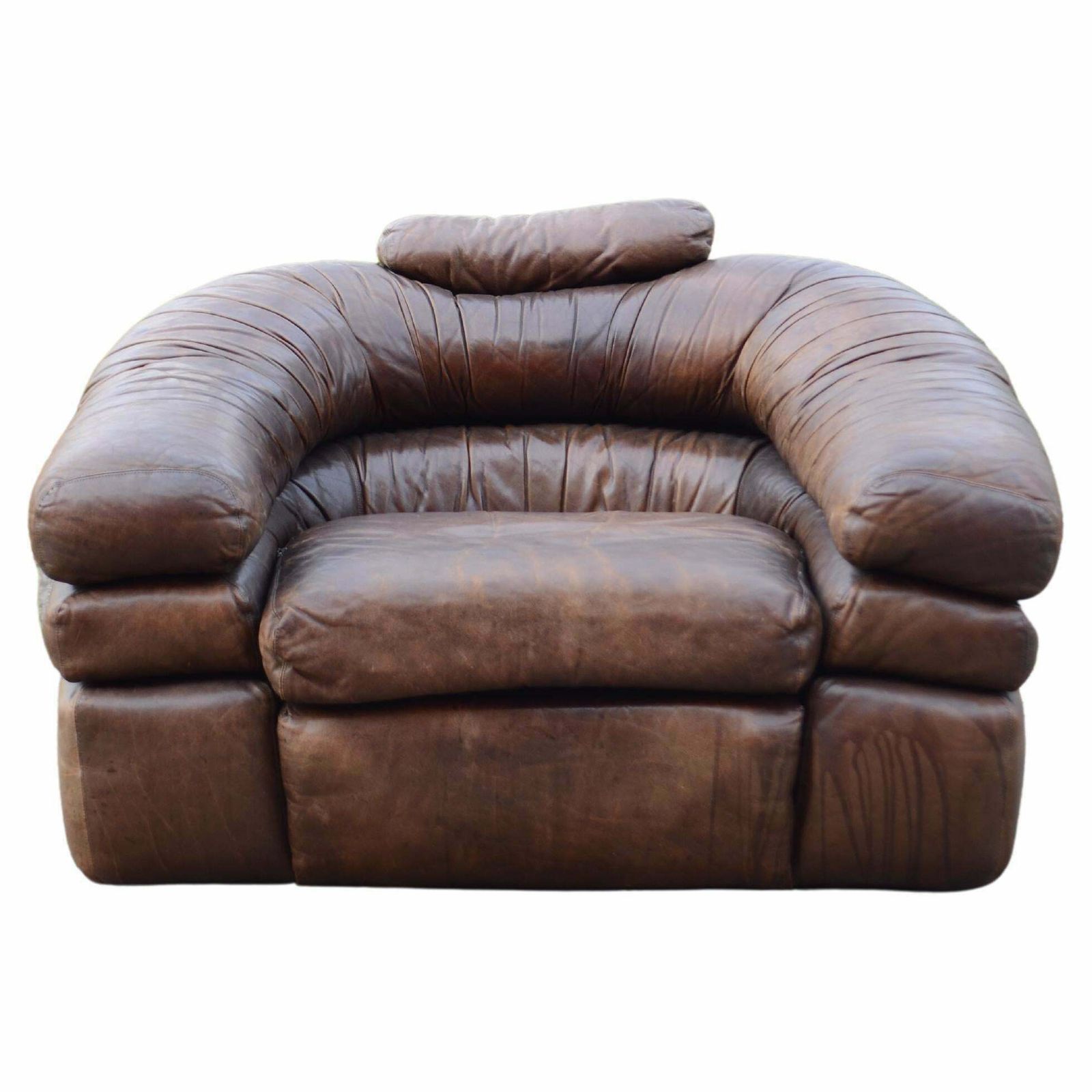 Zanotta Model Straccio De Pas, D''Urbino, Lomazzi Original Lounge Leather Chair photo furniture