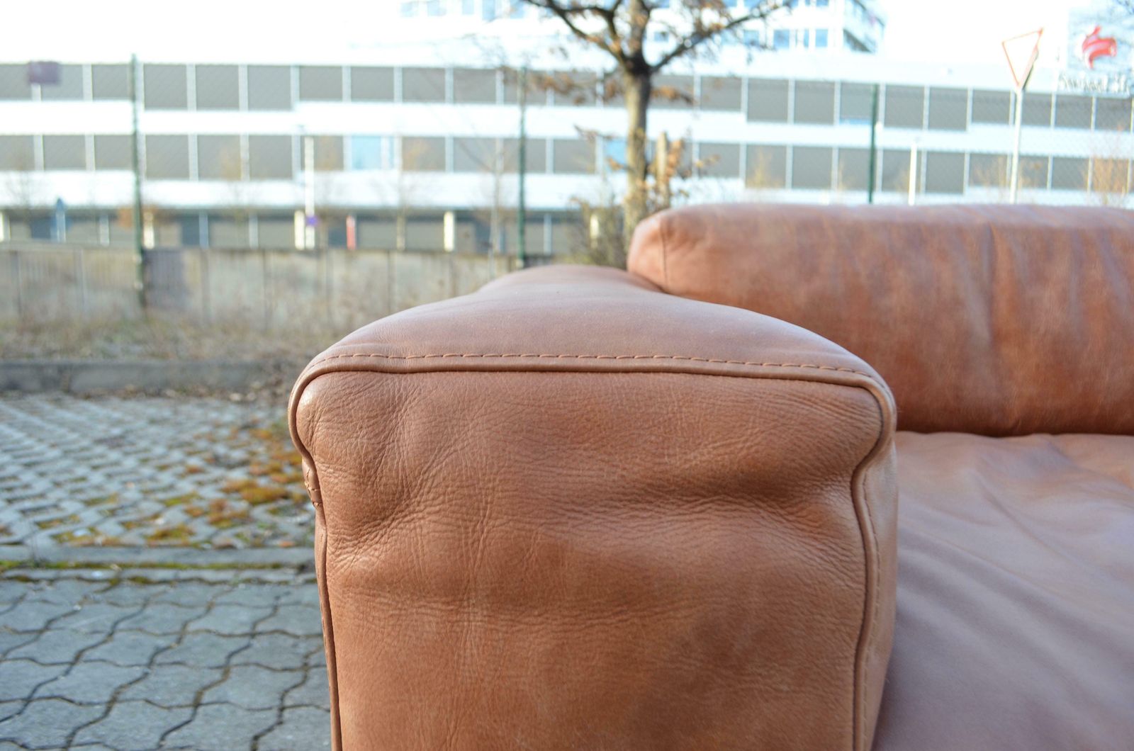 photo vinterior Frigerio Salotti Modell Cooper Loveseat Armchair Leather Chair Cognac Set Of 2