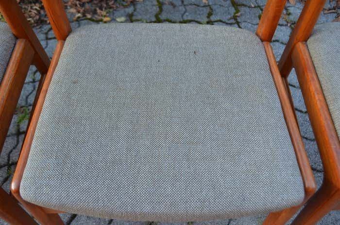 photo vintage Erik Kirkegaard For Hong Stole Stolefabrik Danish Teak Dining Chair Set Of 4
