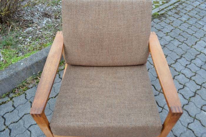 photo furniture Modernist Hartmut Lohmeyer Oak Easy Lounge Chair For Wilkhahn Mid Century 1 Of 2