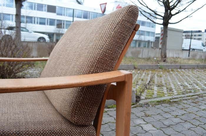 photo for sale Modernist Hartmut Lohmeyer Oak Easy Lounge Chair For Wilkhahn Mid Century 1 Of 2
