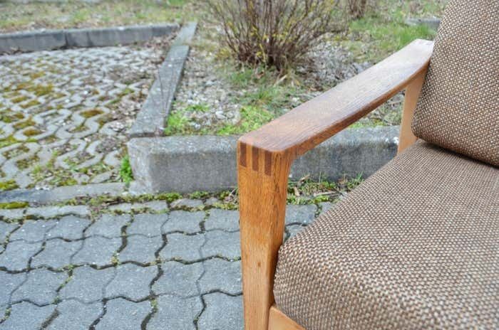 photo vinterior Modernist Hartmut Lohmeyer Oak Easy Lounge Chair For Wilkhahn Mid Century 1 Of 2