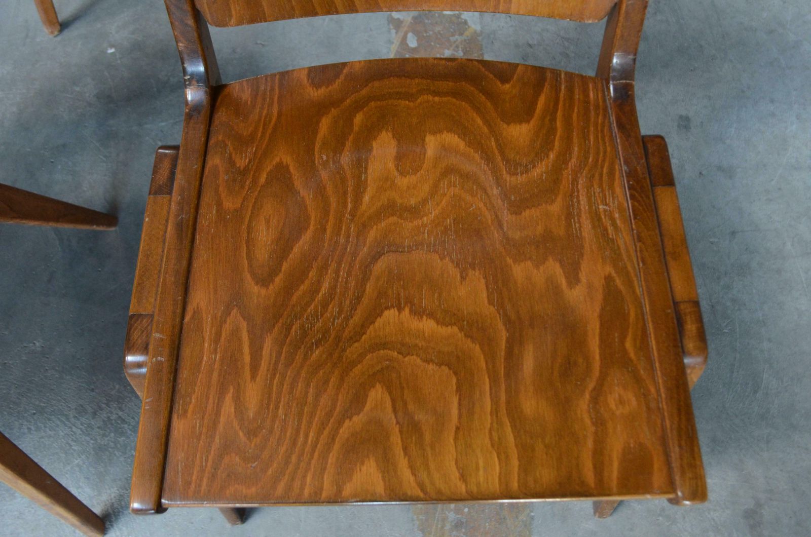 photo vintage 8 Set Of Original Austro Chairs By Franz Schuster For Wiesner Hager Austria 1959