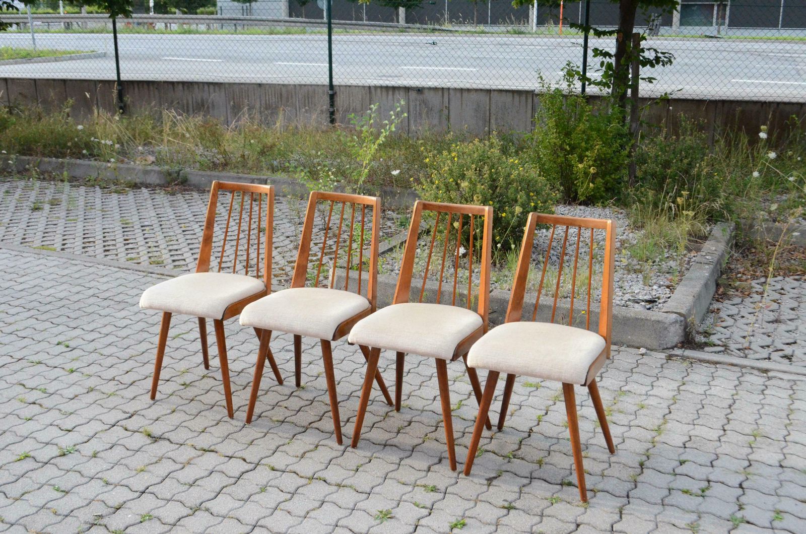 German 50ties Mid Century Dining Chair Set Of 4 photo Furniture