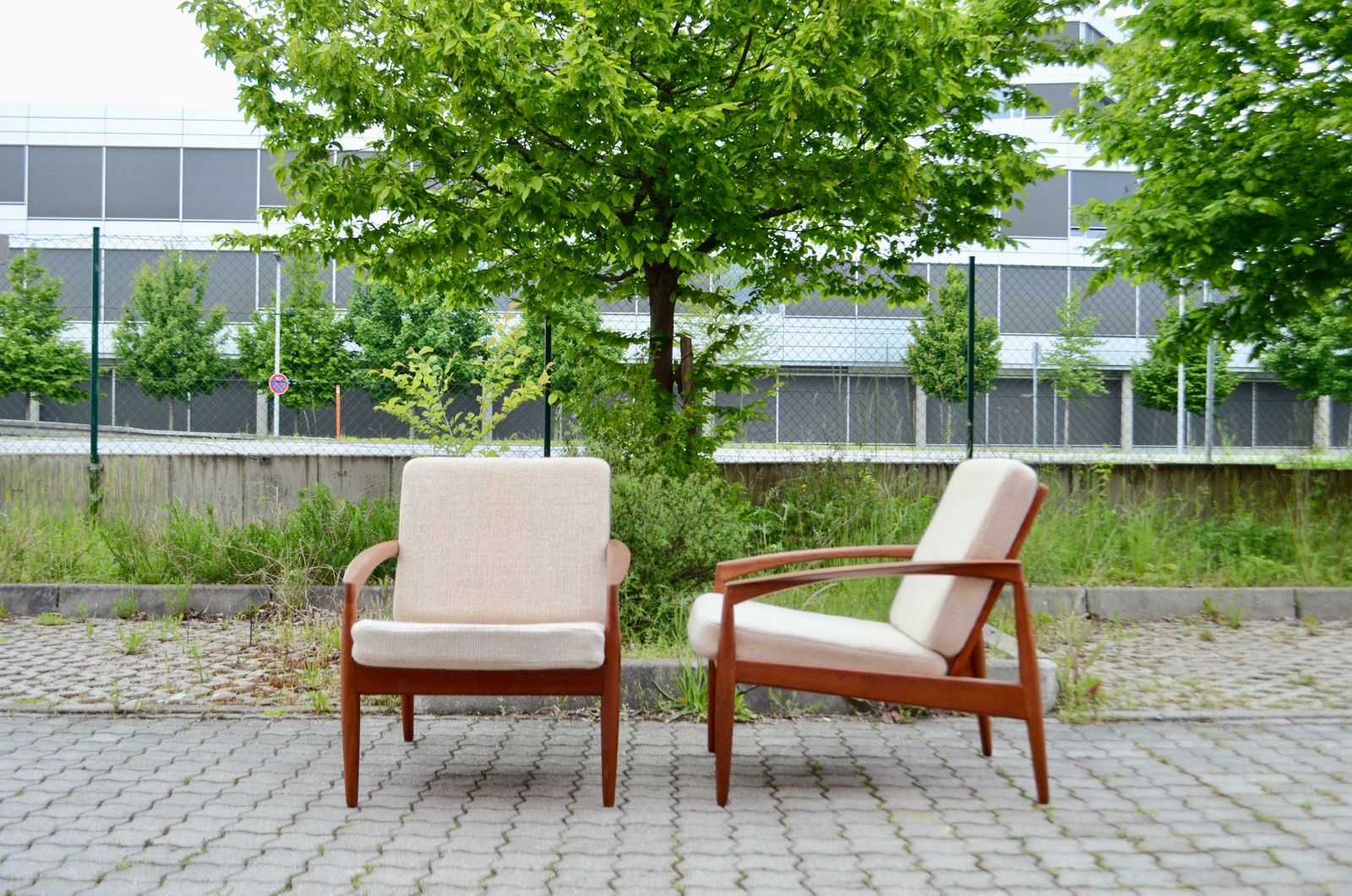 Kai Kristiansen Paper Knife Teak Easy Chair For Magnus Olesen Set Of 2 photo for sale