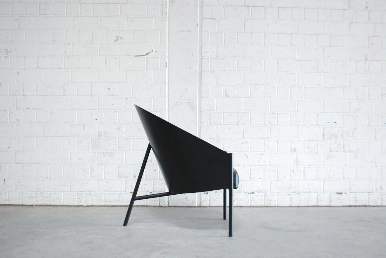 Philippe Starck Black Chair Armchair Driade Aleph Model Pratfall photo furniture