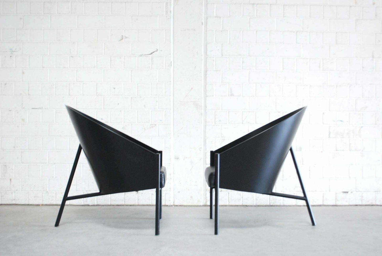 photo buy Philippe Starck Black Chair Armchair Driade Aleph Model Pratfall