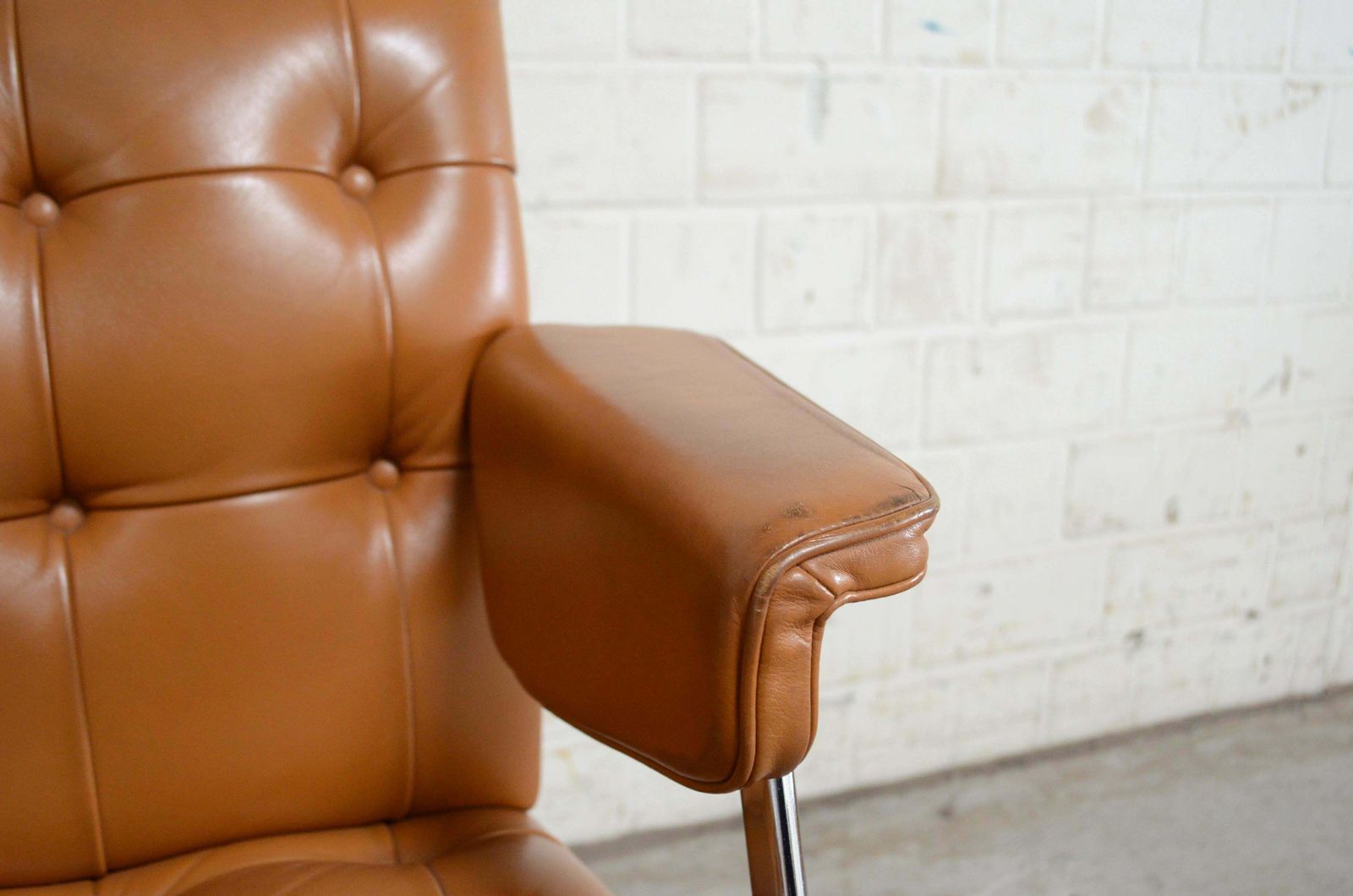 Robert Haussmann De Sede Rh 305/ 304 Unesco Softpad Chair Cognac photo vintage