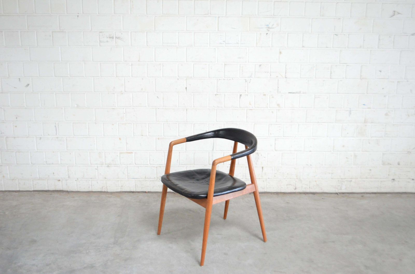 Helmut Magg Mid  Century Leather Armchair Chair For Deutsche Werkstätten, 1958 photo 3706.0