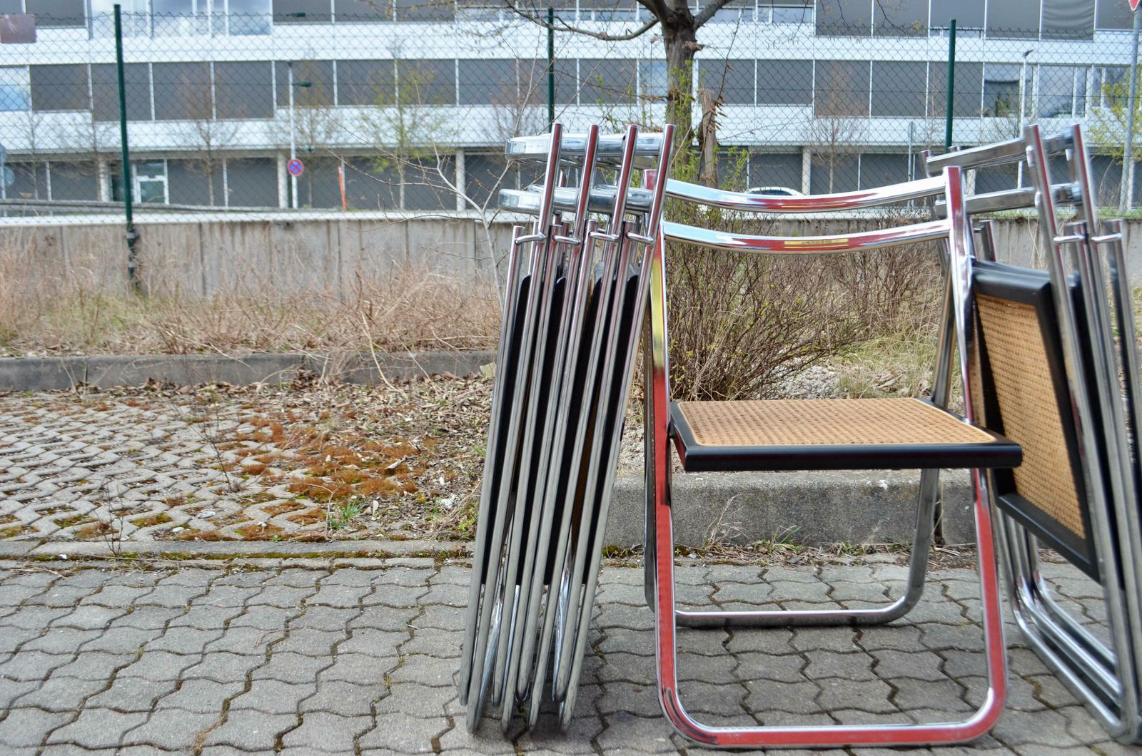 photo buy Arrben Italy Vintage Folding Chair Cane 1 / 16
