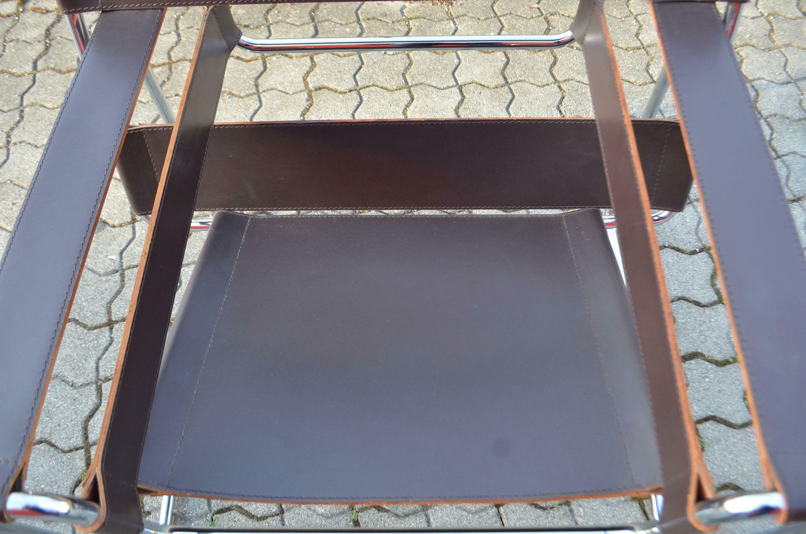 Knoll International Wassily Chair Design By Marcel Breuer Brown Saddle Leather photo 2644.0