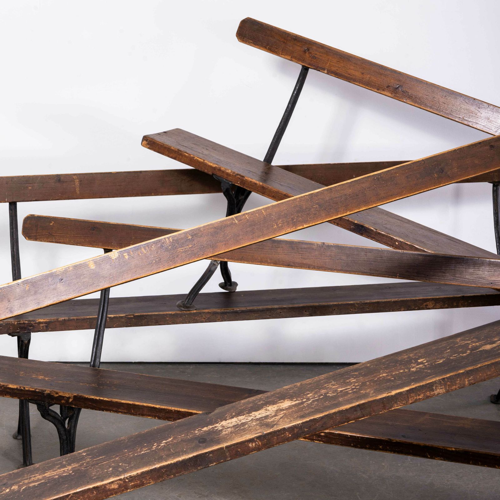 1940’s English Cast Metal Church Benches – Several Available photo furniture