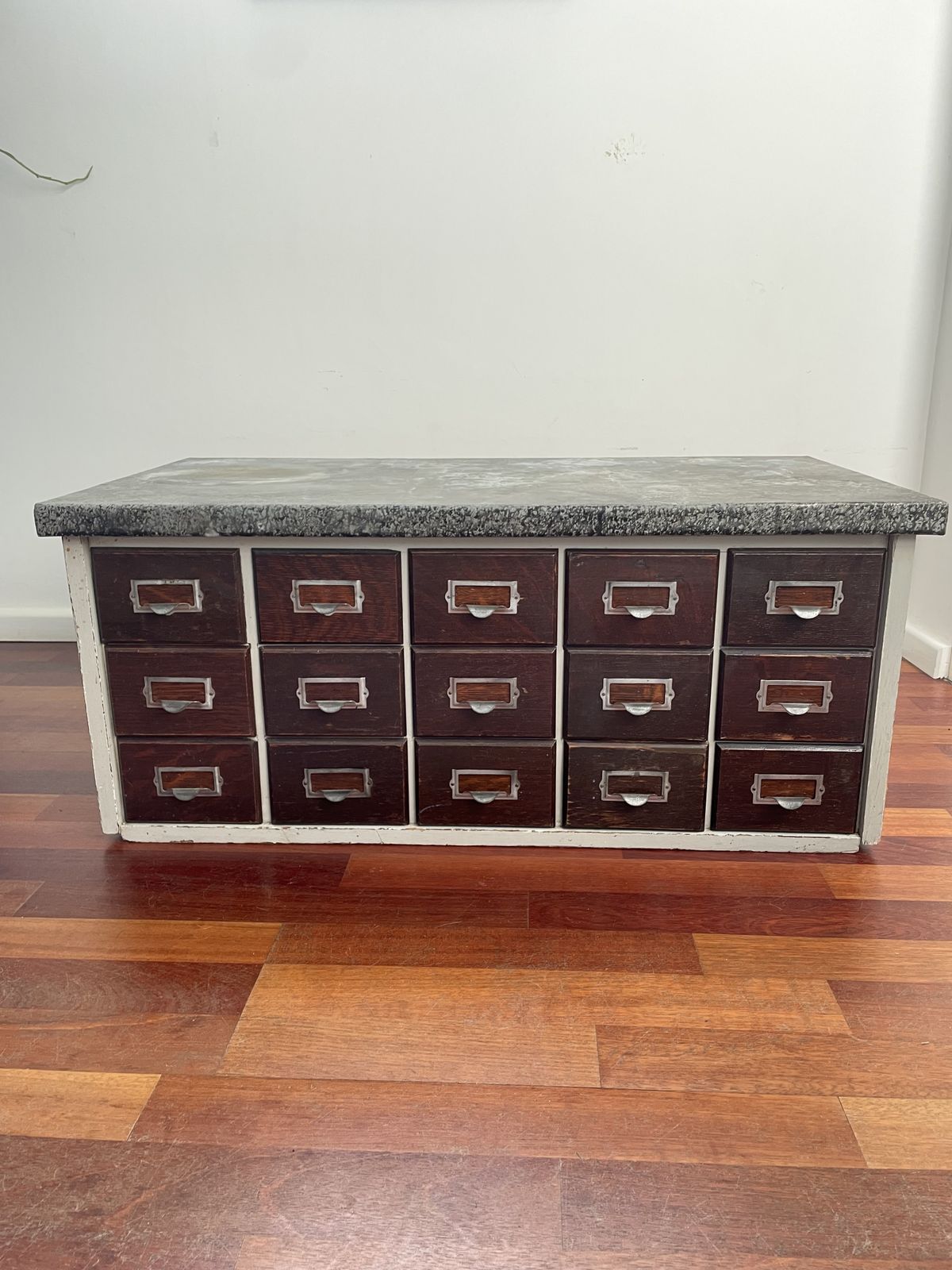 Unique Vintage Post Office Sorting Cabinet With X15 Drawers photo Furniture