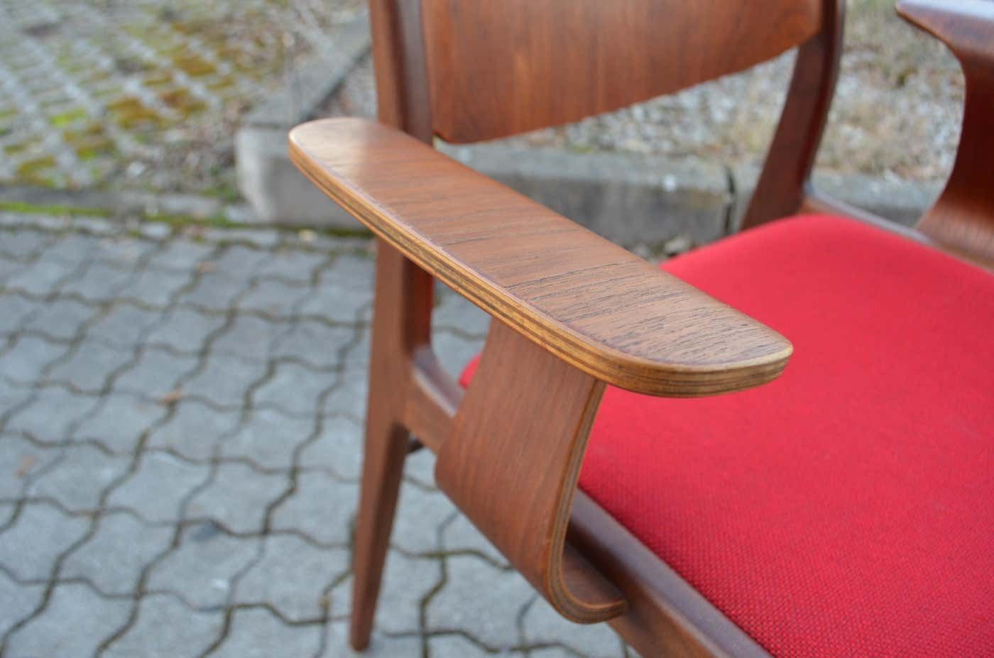 photo vintage Rare Modernist Wilkhahn Hartmut Lohmeyer Plywood Armchair 476a