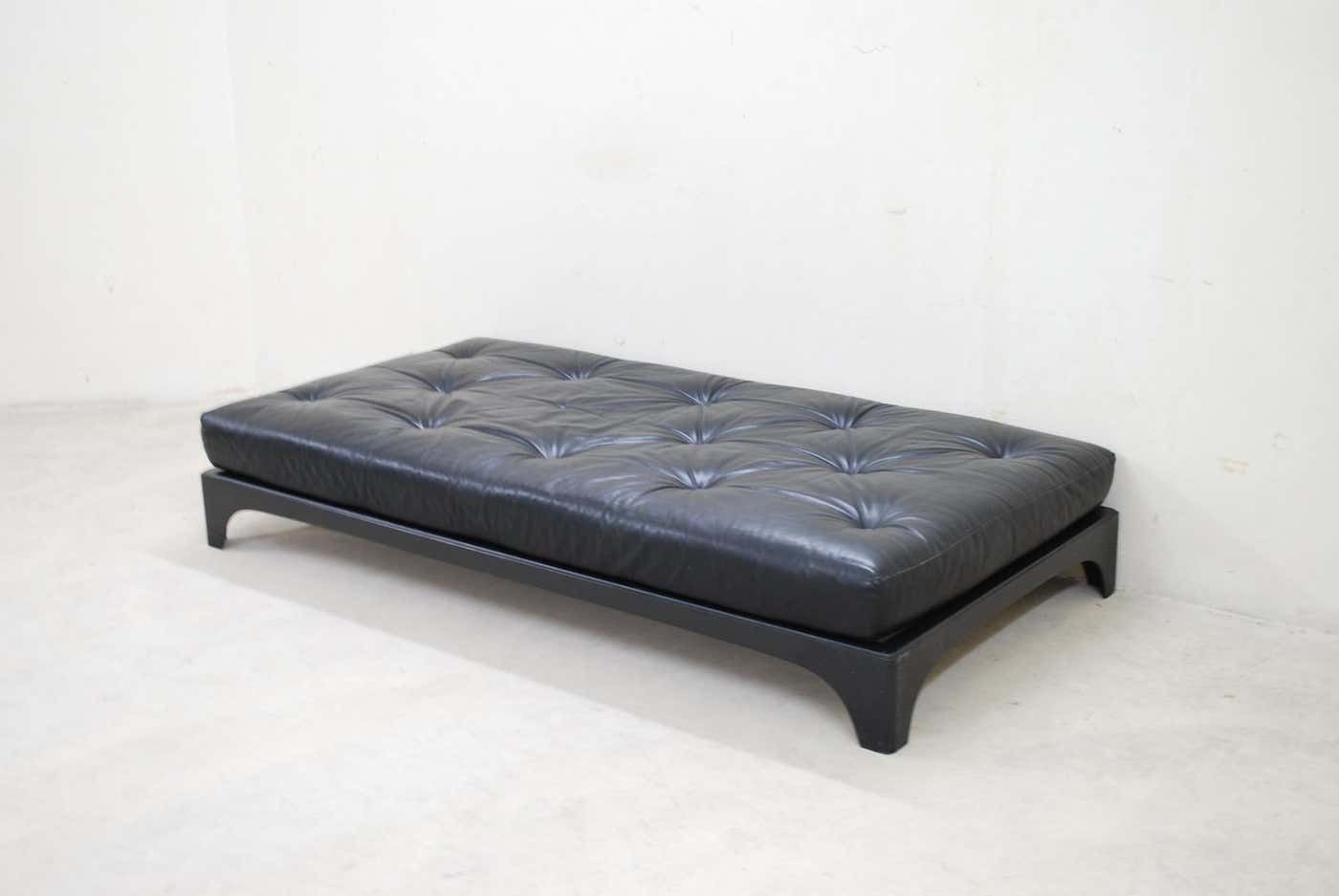 Vintage Fibreglass Black Leather Daybed photo 1587.0