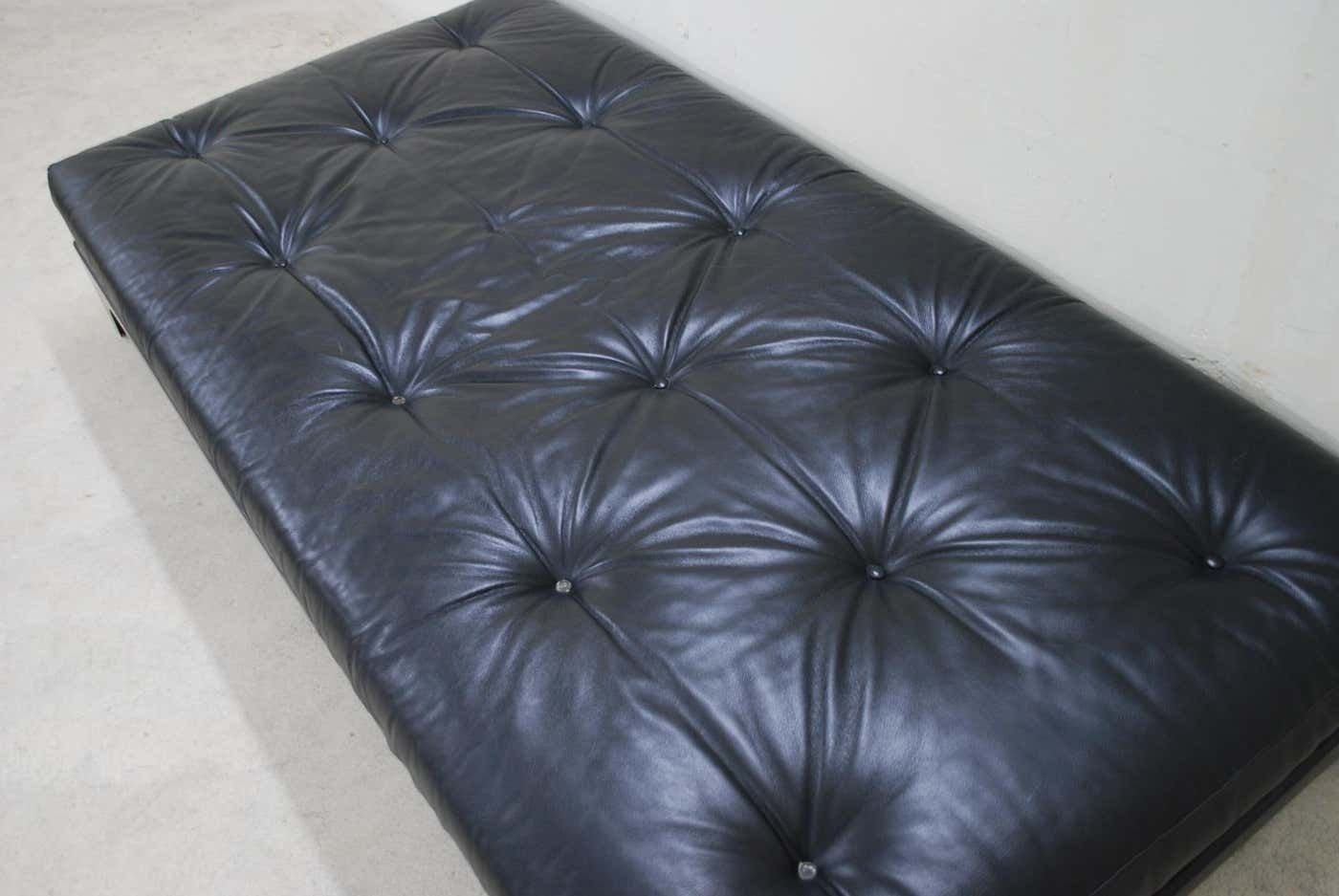 Vintage Fibreglass Black Leather Daybed photo buy