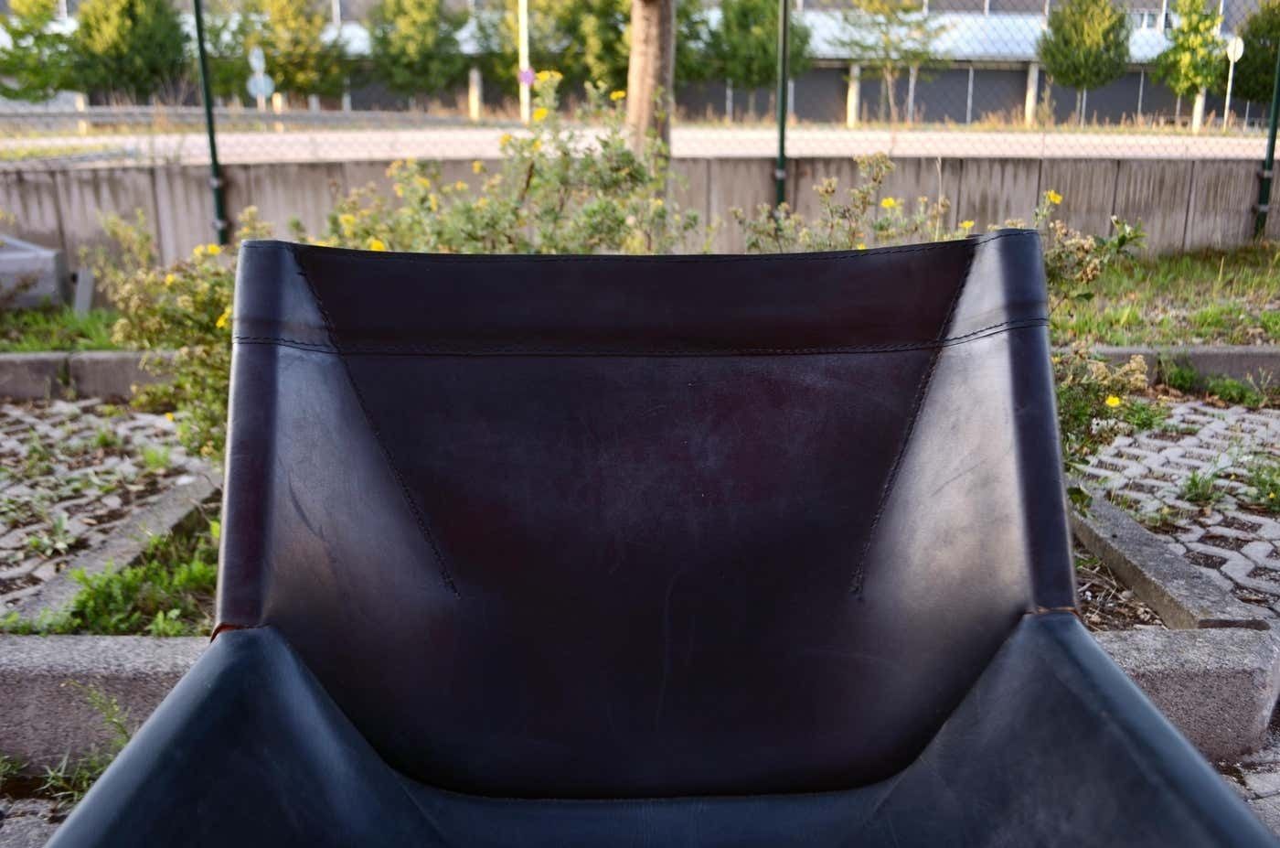 Rainer Schell For Schlapp Möbel Modell Canto Shell Chair Saddle Leather, 1964 photo vinterior