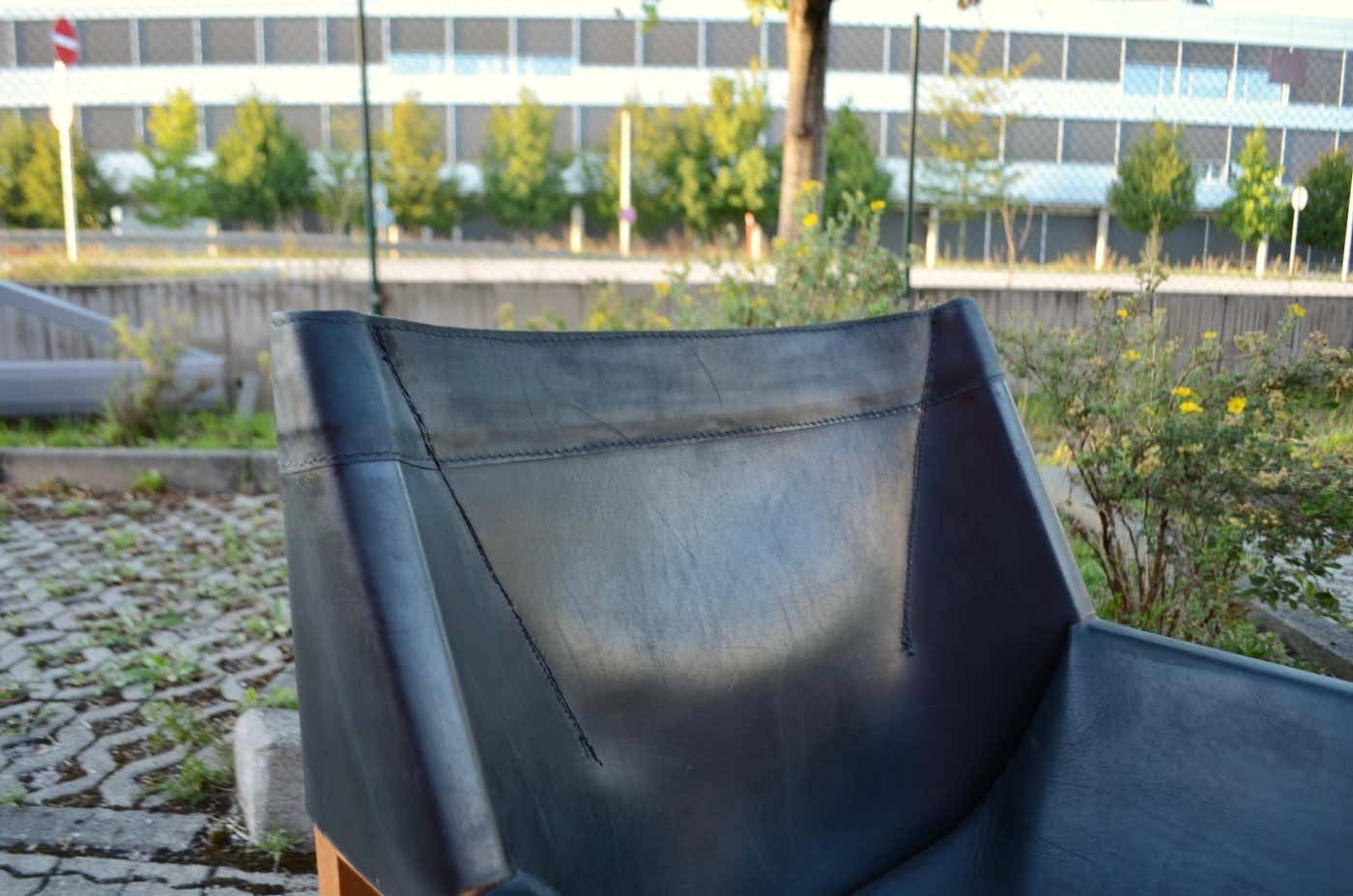 Rainer Schell For Schlapp Möbel Modell Canto Shell Chair Saddle Leather, 1964 photo buy