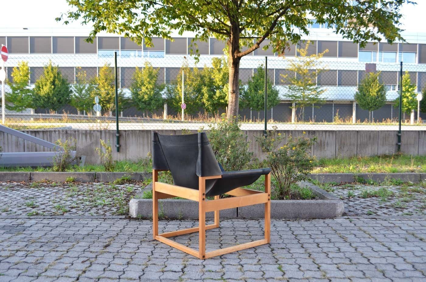 photo for sale Rainer Schell For Schlapp Möbel Modell Canto Shell Chair Saddle Leather, 1964