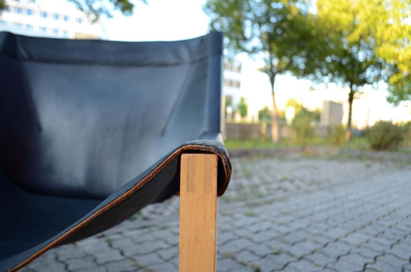 photo buy Rainer Schell For Schlapp Möbel Modell Canto Shell Chair Saddle Leather, 1964